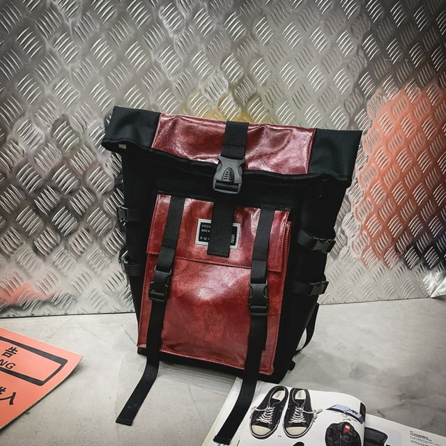 Fashion Men Female Oxford Large Capacity Bags Preppy Style Leather Backpacks