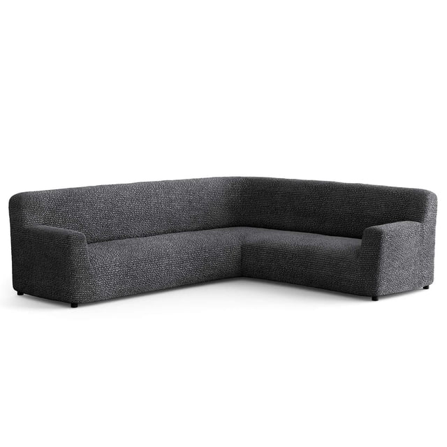 Mamma Mia Covers Microfibra Corner Sectional Sofa Couch Slipcover, Gray