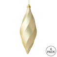 thumbnail image 2 of Vickerman M183138M 8 in. Champagne Matte Swirl Finial Ornament  6 per Bag, 2 of 3