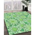 thumbnail image 3 of Ahgly Tapis d'Intérieur Lavable en Machine Carré Vert Clair, 6 Pieds Carré, 3 of 7