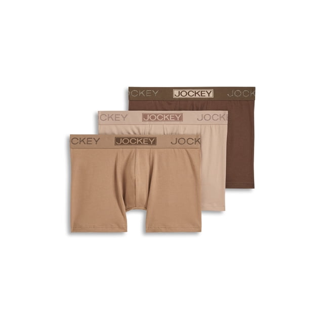 Jockey Men's Organic Cotton Stretch 4" Trunk - 3 Pack