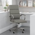 thumbnail image 2 of Echo High Back Leather Executive Chair in Light Gray, 2 of 8