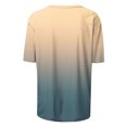 thumbnail image 4 of Pisexur Hauts de Printemps pour Femmes 2025, Hauts pour Femmes, T-shirt à Manches 3/4 Col Rond Froissé Mode pour Femmes, Coupe Ample, Manches Courtes, Jaune, 2TG, 4 of 8
