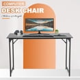 thumbnail image 2 of BestOffice Computer Desk, Modern Home Writing & Study Table, PC Workstation Desk for Home Office, Black Metal Frame, 2 of 7