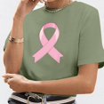 thumbnail image 4 of UANWENN T-Shirts Décontractés pour Femmes avec Imprimé Ruban de Sensibilisation au Cancer, Manches Courtes, Col Rond, Style de Base pour le Quotidien, Hauts pour Femmes à Manches Courtes, Chandail Léger Décontracté pour Femmes, Haltérophilie, Long, 4 of 4