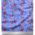 thumbnail image 1 of Soimoi Tissu Popeline de Coton Feuilles, et Tissu à Imprimé Floral de Roses au Mètre 42 Pouces de Large, 1 of 3