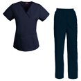 thumbnail image 1 of Women's Scrubs Set Scrub Top and Pants Scrubs Set, 1 of 3