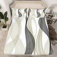 thumbnail image 2 of Erosebridal Plum Stripes Full Sheet Sets, Futuristic Minimalism Bedding Full Size, Modern Abstract Decor, 2 of 7