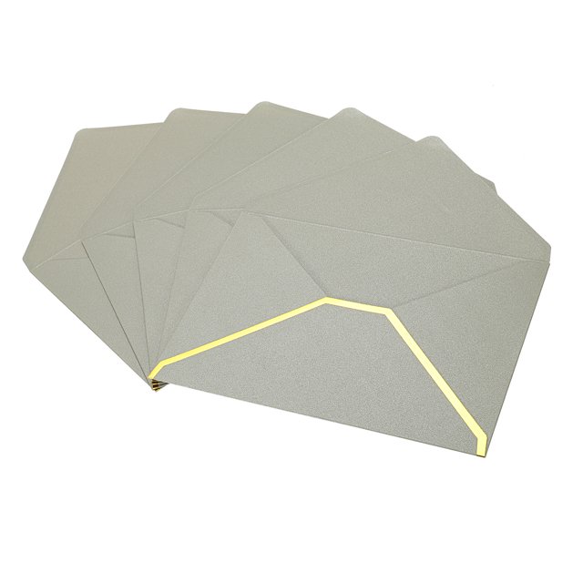 Unique Bargains Enveloppes d'Invitation à Rabat, Argent, Lot de 10