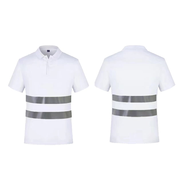 Men's Reflective T-Shirts High Visibility Casual Work Tees Short Sleeve Construction Utility Shirts