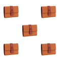 thumbnail image 3 of pitrice Leather Women Purse Rectangular Trifold for Zipper Hasp Stylish Card Holder Photo Folder Wallet Notecase Birthday Gift Gold Brown 5Set, 3 of 6