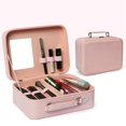 thumbnail image 3 of Large Capacity Travel Cosmetic Bag Ladies Portable Cosmetic Case With Mirror Small Portable Skin Care Makeup Storage Bags, 3 of 3