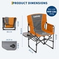 thumbnail image 2 of Chaise de Réalisateur Surdimensionnée de 400 Lb avec Table d'Appoint, Chaise de Pelouse Pliante Portable Robuste avec Pochette de Rangement, Camping Extérieur Plage Sports, Orange/rouge/marine/noir, 2 of 7