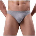 thumbnail image 4 of zbxnLI Bikini Briefs for Men Low Rise Breathable Soft Comfort Stretch Classic Underwear Solid Color, 4 of 5