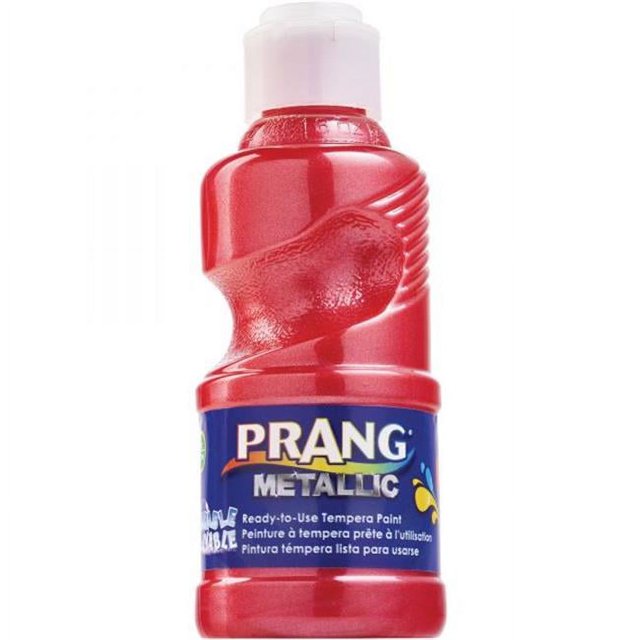 Prang DIXX11761 8 oz Ready to Use Washable Paint, Metallic Red