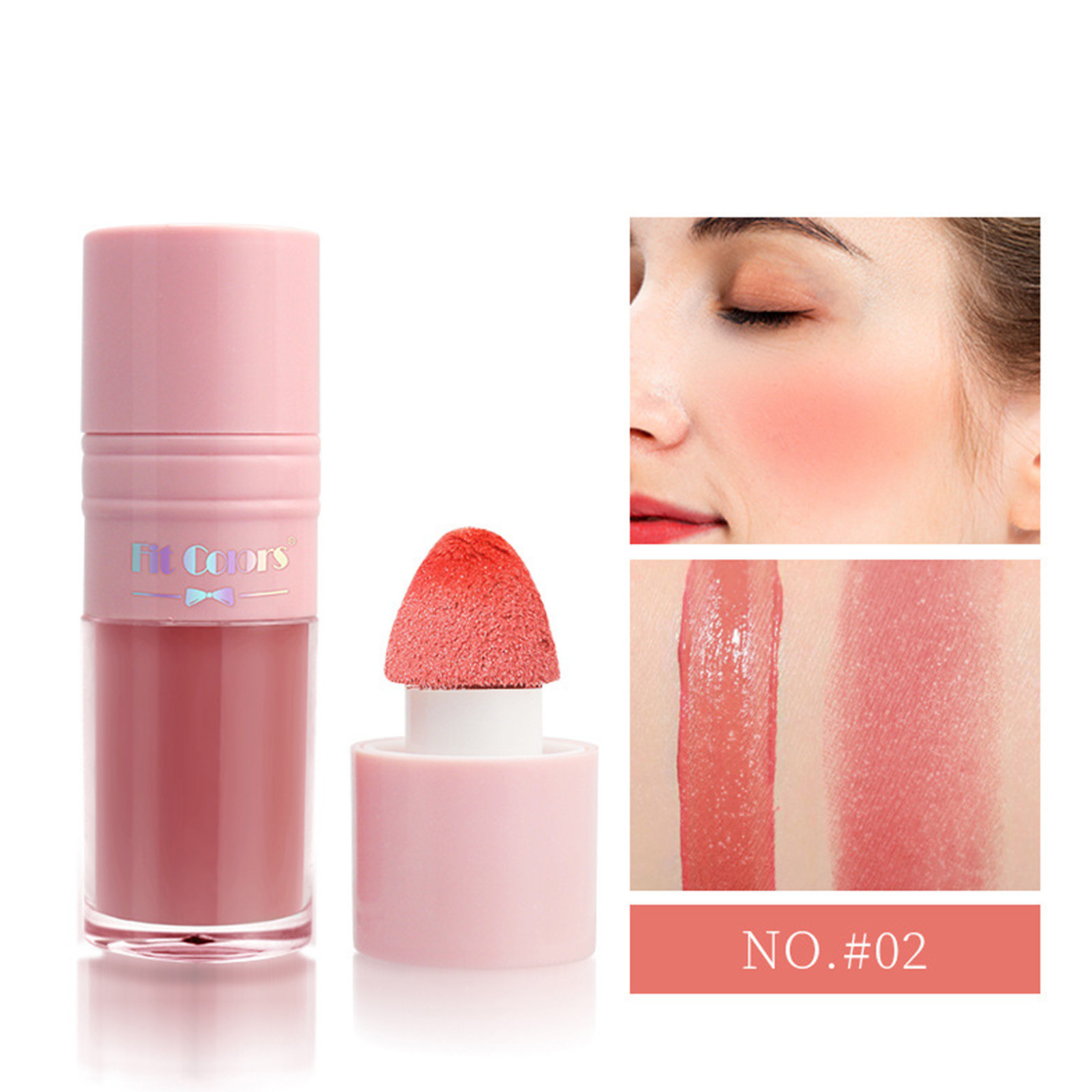 HOARBOEG Ensemble de Blush Liquide Haute Brillance Réparation Rouge Mat Naturel Blush Longue Durée Blush Liquide 8ml Vente en Liquidation