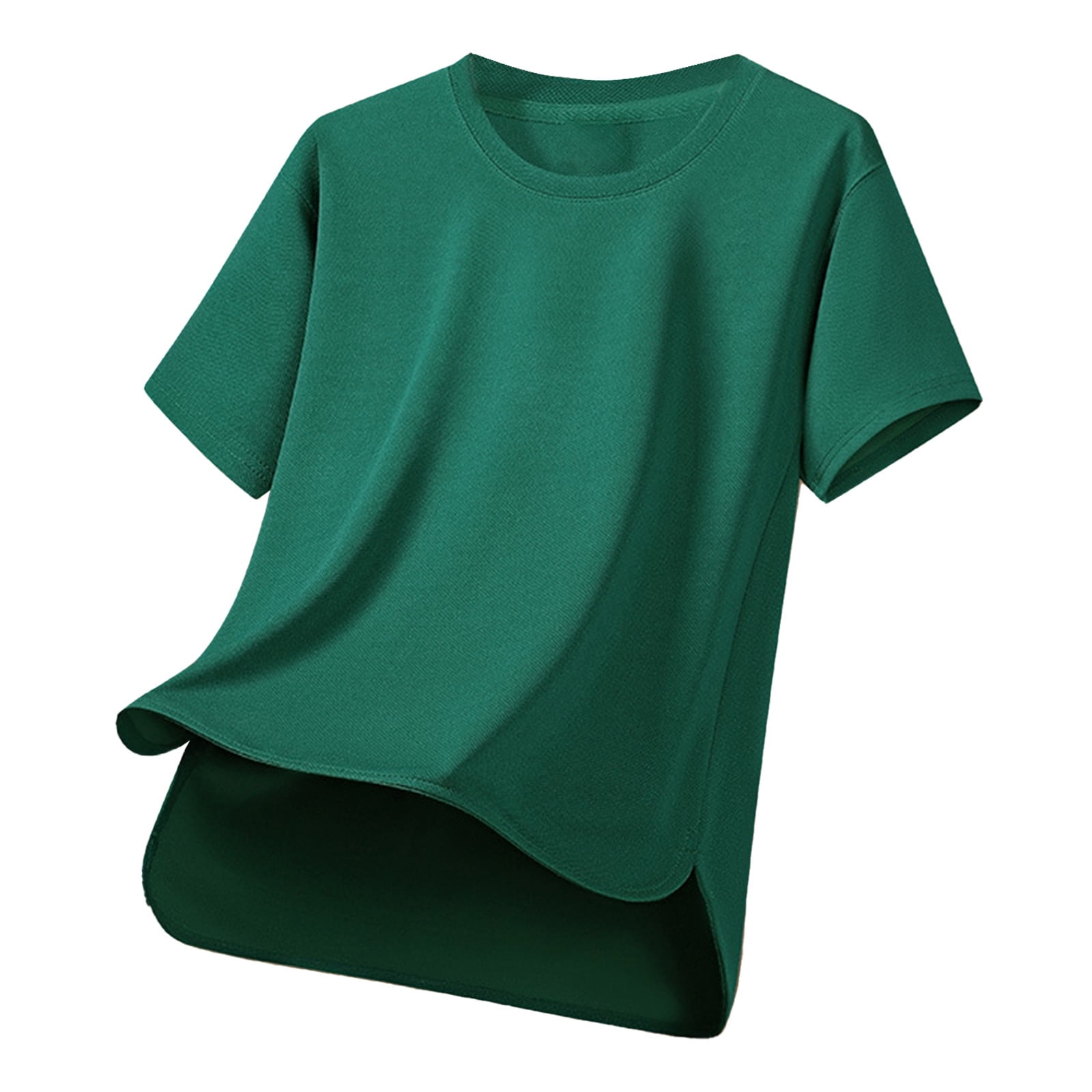 T-Shirts Unis pour Hommes en Polyester Polyvalents pour l'Extérieur Confort Estival Décontracté