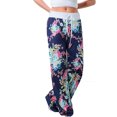 thumbnail image 1 of ORUYROP Womens Wide Leg Yoga Palazzo Pants Casual Printed Drawstring Trousers, 1 of 6