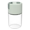 thumbnail image 2 of Oleegame 2PC Produce Storage Push-type Quantitative Glass Bottle Metering Shaker Household Kitchen Quantitative Control Amount Sprinkler Bottle Green, 2 of 2