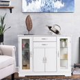 thumbnail image 3 of Costway Buffet Storage Cabinet Console Cupboard W/Glass Door Drawers Kitchen Dining Room, 3 of 10