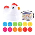 thumbnail image 4 of Fesfesfes Easter Egg Matching Learning Toy Pieces Hen Storage Box on Wheels Multiple Shapes Colors Fine Motor Skills Sensory Activity Plaything, 4 of 5