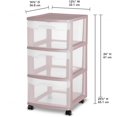 thumbnail image 2 of Sterilite Caisson à 3 Tiroirs Rose, 2 of 5