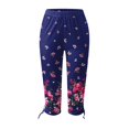 thumbnail image 4 of Pantalon Cargo pour Femmes à Coupe Décontractée par Generic TG, Capris Décontractés Noirs Unis, à Cordon, Raccourcis, Légers, 1 Unité, 4 of 5