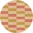 thumbnail image 1 of Ahgly Company Tapis Rond Lavable en Machine Intérieur Transitionnel Orange, 5 Pieds Rond, 1 of 7