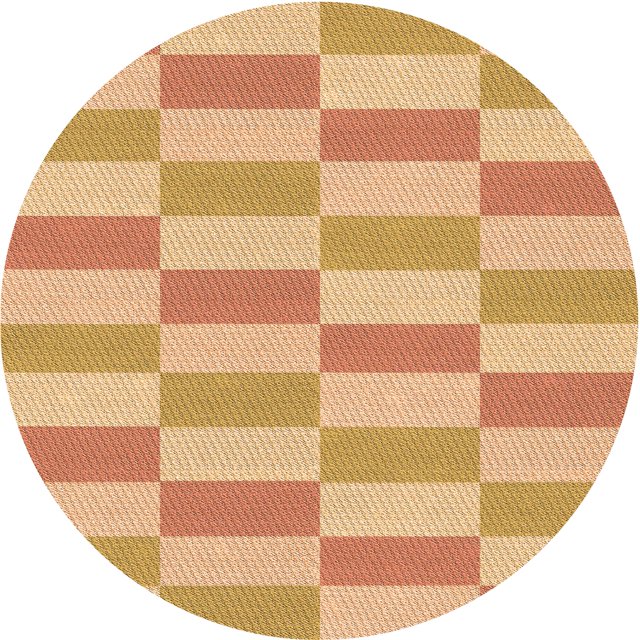Ahgly Company Tapis Rond Lavable en Machine Intérieur Transitionnel Orange, 5 Pieds Rond