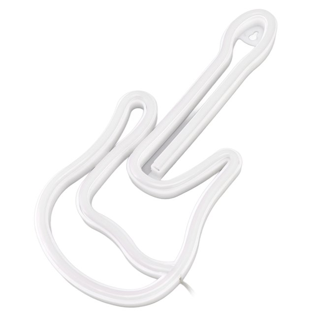 Guitar Neon Sign, Colorful Bright Pre Drilled Hole Neon Guitar Light For Bar