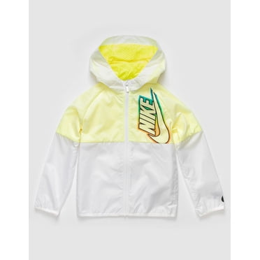 NIKE 86G476 Full Zip Boys Hoodie Track Jacket White / Yellow ( 5 )