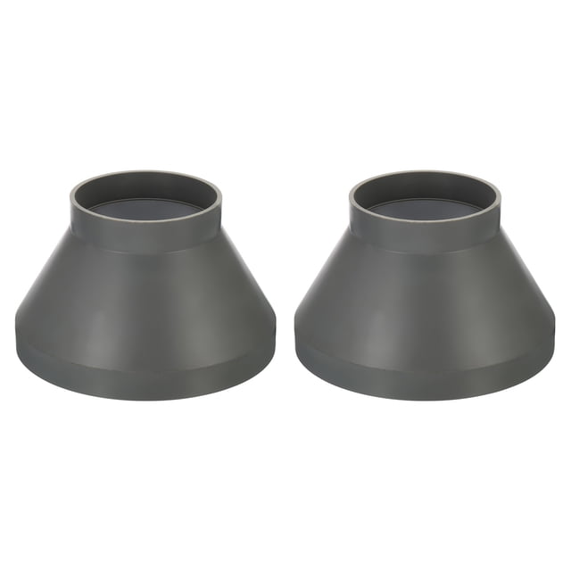Unique Bargains 8" to 4.3" Duct Reducer Connector, 2 Pack Heating Cooling Ventilation Tube Fire-resistant Increaser Adapter Pipe Fitting for Vent System, Grey