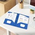 thumbnail image 4 of Light Blue Plastic Folders With Pockets Heavy Duty Pocket Folders Letter Size File Folders For Documents Office School, 4 of 6