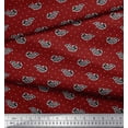 thumbnail image 2 of Soimoi Moss Georgette Fabric Fish Block Print Fabric by Yard 42 Inch Wide, 2 of 3