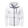 thumbnail image 4 of Kcodviy Haut d'Automne Hiver pour Homme Chandails à Capuche pour Homme Blouse Ajustée Décontractée Unie Chandail à Capuche en Molleton pour Homme Manteau Doux Haut Long Chandails à Capuche pour Homme Chandail à Enfiler Manche Chandail à Capuche Haut, 4 of 6