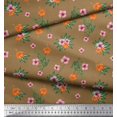 thumbnail image 3 of Soimoi Poly Georgette Fabric Leaves & Floral Print Fabric by the Yard 42 Inch Wide, 3 of 5
