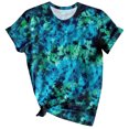 thumbnail image 1 of Birdeem Mode Femme Blouse à Col Rond Imprimé Décontracté T-Shirt Manches Courtes Hauts d'Été, 1 of 3
