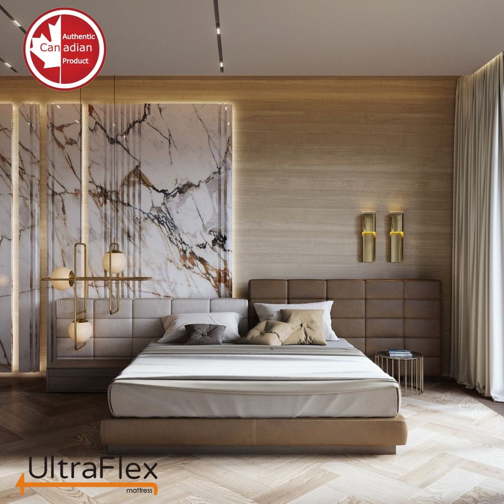 Ultraflex CLASSIC- Orthopedic Luxury, CertiPUR-US® Certified, Gel Memory Foam, Eco-friendly Mattress (Made in Canada)- Queen Size with Waterproof Mattress Protector