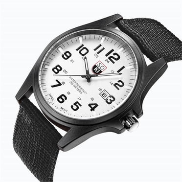 TIMIFIS Montre pour Hommes Couple Mode Bracelet en Nylon Analogique Quartz Ronde Montre-Bracelet Montres - Été