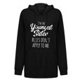 thumbnail image 4 of Penkiiy Chandails à Capuchon pour Femmes Mode Décontractée Imprimé à Capuche Manches Longues Col Rond T-Shirt Haut Noir Vêtements Y2K, 4 of 5