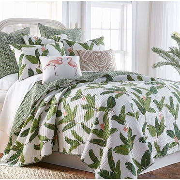 Tropical Paradise Reversible Quilt Set, Bedding Set