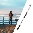 thumbnail image 2 of 1pc Portable Fishing Rod Ultralight Carbon Fiber Telescopic Pole - White, 2.1M, 2 of 8