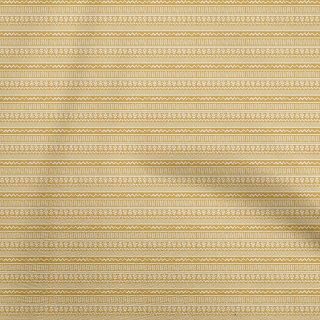 oneOone Georgette Viscose Yellow Fabric Tribal Craft Projects Decor Fabric Printed By The Yard 42 Inch Wide