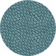 thumbnail image 1 of Ahgly Tapis d'Intérieur Lavable en Machine Carré Transitionnel Bleu Lagon, 3 Pieds Carré, 1 of 7