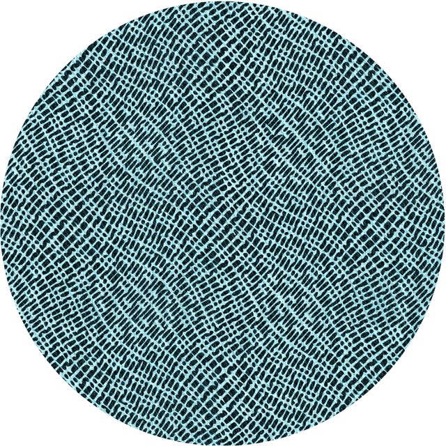 Ahgly Tapis d'Intérieur Lavable en Machine Carré Transitionnel Bleu Lagon, 3 Pieds Carré