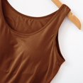 thumbnail image 3 of B91xZ Débardeur en Coton pour Femmes Bretelles Spaghetti Réglables, Marron L, 3 of 4