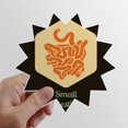 thumbnail image 1 of Autocollant Vinyle Corps Intestin Petit Soleil Bagages Graffiti Fleur Décalcomanie, 1 of 3