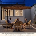 thumbnail image 2 of Costway Parasol Déporté de Patio 10 Pi à Énergie Solaire avec 112 DEL, Manivelle, Inclinaison, Extérieur, 2 of 9