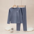 thumbnail image 3 of GDREDA Pyjama pour Enfants Automne et Hiver Ensemble de sous-Vêtements Chauds pour Enfants Plus Bébé Grands Enfants Manches Longues Garçon et Filles Col Rond Tenue d'Intérieur Pyjama Gris,10-11 Ans, 3 of 3