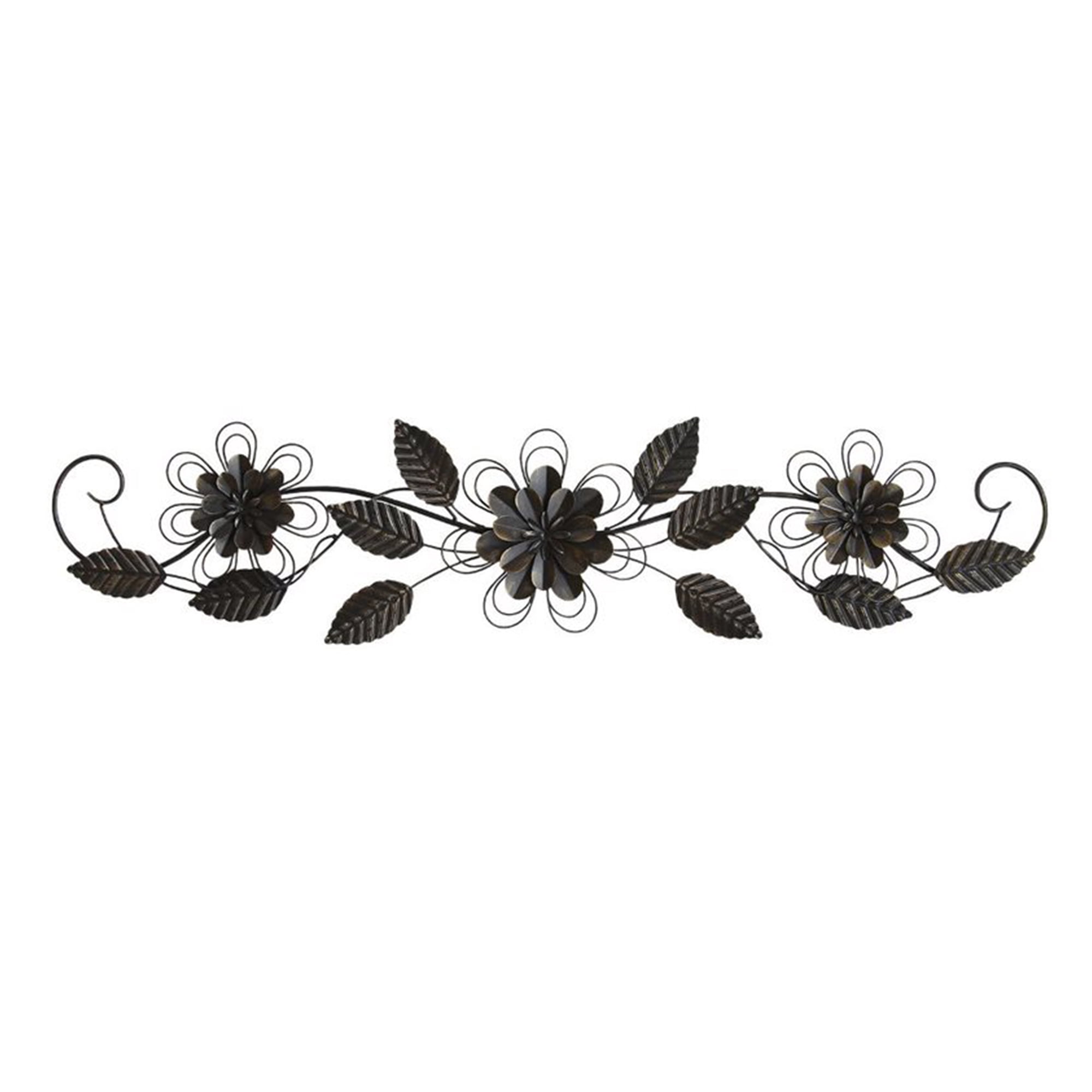 Stratton Home Decor Enchanting Over The Door Traditional Metal Art, Black